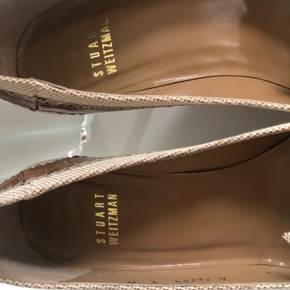 Stuart Weitzman brownheels size4 (leather& fabric) - Picture 8 of 11
